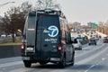 ABC Frontline news van on the highway