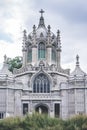 Brooklyn, NY, USA - October 17, 2021: Chapel at Green wood Cemetery. National Historic Landmark