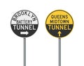 Brooklyn and Queens Tunnels road signs