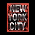 New york brooklyn typography t shirt vector illustration