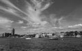 Brooklyn, Sheepshead Bay, New York - Landscape with waterway and beautiful skies