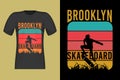 Brooklyn Skateboard Vintage Retro T Shirt Design