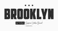 Brooklyn slogan t-shirt design with knitted texture. Typography graphics for New York tee shirt with knit text. Vector