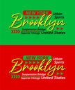 Brooklyn urban calligraphy typeface superior vintage for print on t shirts etc.