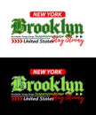 Brooklyn urban style typeface vintage college, for print on t shirts etc.