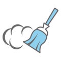 Broom, Besom or Short Brush icon vector Royalty Free Stock Photo