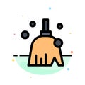 Broom, Clean, Cleaning, Sweep Abstract Flat Color Icon Template