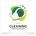 Broom Clean Logo Design Template Inspiration