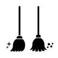 Broom clean vector icon