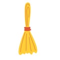 Broom. Cleaning tool. Simple ordinary broom. household implement from dust and dirt. Vector cartoon illustration isolated on a