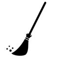 Broom cleaning vector icon