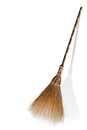 Broom and coconut palms grass for recycle bin and cleansing day, Broom, Witches isolated on background white. witch`s broomstick,