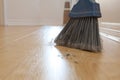 Broom and copy space Royalty Free Stock Photo