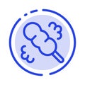Broom, Duster, Wash Blue Dotted Line Line Icon