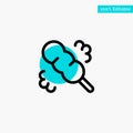 Broom, Duster, Wash turquoise highlight circle point Vector icon