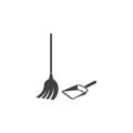 Broom and dustpan icon