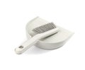 Broom and Dustpan Isolated, Grey Plastic Dust Pan with Brush for Carpet, Floor Cleaning