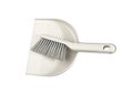 Broom and Dustpan Isolated, Grey Plastic Dust Pan with Brush for Carpet, Floor Cleaning