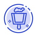 Broom, Dustpan, Sweep Blue Dotted Line Line Icon Royalty Free Stock Photo