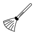 Broom Half Glyph Style vector icon which can easily modify or edit