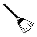 Broom Half Glyph Style vector icon which can easily modify or edit