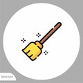 Broom vector icon sign symbol