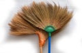 A broom is one of the most common household cleaning items Royalty Free Stock Photo