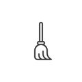 Broom outline icon