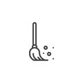 Broom outline icon