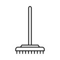 Broom Outline Vector icon which can easily modify or edit