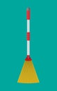 Broom with plastic handle. Household accessories