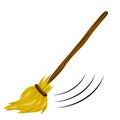 Broom. Rustic item for house cleaning. element of witch Royalty Free Stock Photo