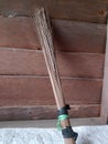 Broom sticks are made from coconut sticks Royalty Free Stock Photo