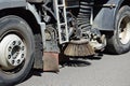 Broom of the street cleaner vehicle Royalty Free Stock Photo