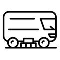 Broom sweeper icon outline vector. Road cleaning Royalty Free Stock Photo