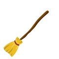 Broom. Sweeping and Old wooden MOP in wooden handle Royalty Free Stock Photo