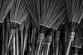 Broom, Thai traditional hand craft, made by broomstick and wooden. I