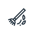 broom vector icon. broom editable stroke. broom linear symbol for use on web and mobile apps, logo, print media. Thin line Royalty Free Stock Photo