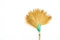 Broom white sweep background garbage