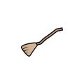 Broom witch color gradient vector icon Royalty Free Stock Photo