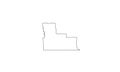 Broome county outline map New York region outline