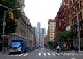 Broome street. Empty streets of new York in the fall of 2017 USA