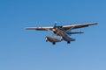 Broome, WA., Australia - Jul 8, 2012: A Cessna 208 Caravan amphibious float plane lands at Broome International Airport after a