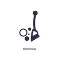 brooming icon on white background. Simple element illustration from gardening concept