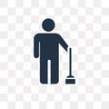 Brooming vector icon isolated on transparent background, Brooming transparency concept can be used web and mobile