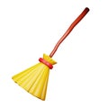 Broomstick 3d rendering isometric icon.