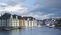 The Brosundet canal in Alesund