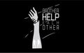 Brother Help Each Other Quotes Vector Design