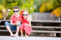 Brother and sister outdoors Royalty Free Stock Photo