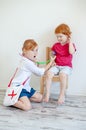 Children play doctor and patient Royalty Free Stock Photo